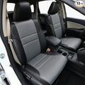 HKZ Fit CRV Car Seat Covers Full Set for Honda CR-V 2015 2016 CRV Sport;EX;EX-L;LX;Touring;Special Edition AWD/2WD - Leather (Black/Gray)