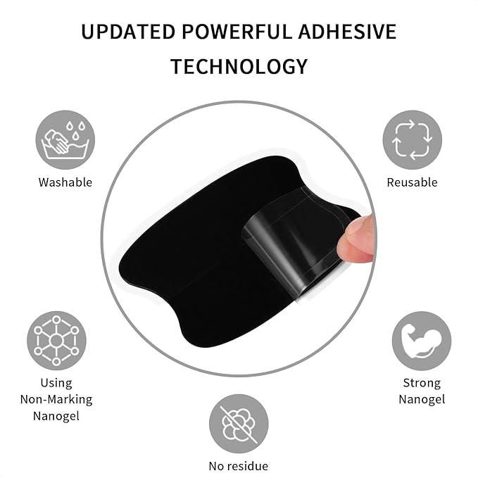 TANGSEN 4Pcs Universal 3D Carbon Fiber Texture Automotive Door Cup Handle Recess Paint Protector Cover Scratch Non-Marking Silicone Personalize Pad Sticker (Black, S)