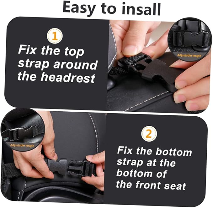 GLEAVI 2pcs Car Seat Hanging Pouch Car Backseat Storage Bag Oxford Cloth Easy Install Clean Seat Helper