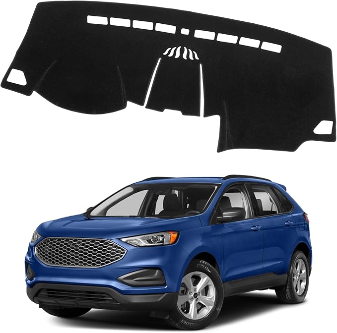 Cartist Dash Cover Compatible with Ford Edge 2015-2022 2023 2024 2025 Accessories Dashboard Cover Mat Non-Slip Carpet Sunshield Glare UV Rays Protector