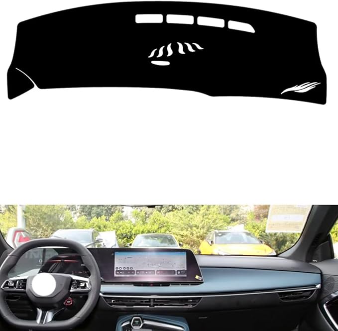 leather dashboard cover Compatible with MG MG7 (NO HUD，dash cover（black）