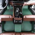 Custom Making Car Floor Mats Protection Pads for 99% Sedan/Coupe/Hatchback/SUV/Pickup Men Women Car Floor Mats Coverage Pads Anti-Slip Leather Floor Lining (Green)