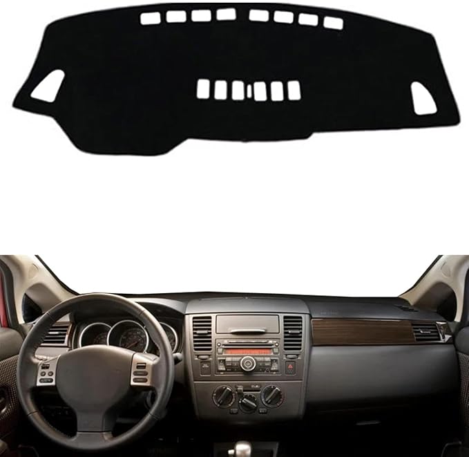 Fit for Nissan Versa 2007-2011,Dashboard Cover,Black Car Dash Cover,Non-Slip Dash Dashboard Cover Mat,Car Accessories