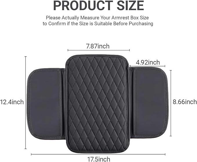 Car Armrest Cushion for Land Rover Range Rover Evoque I 2012-2015 2016 2017 2018, Car Armrest Pad Soft Leather Car Center Console Cover Car Interior Accessories,D