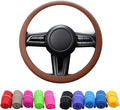 Cool Non-Slip Silicone Steering Wheel Protector,Brown Soft Kimtion Car Steering Wheel Cover,Soft Silicone Steering Wheel Protector