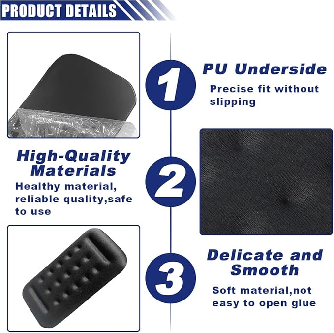 Arm Rest Elbow Pads for Car, Car Elbow Memory Foam Rest Pads, Removable Elbow Support Pad, Universal Car Center Console Armrest Cushion for Relieve Elbow Pain (2PCS)
