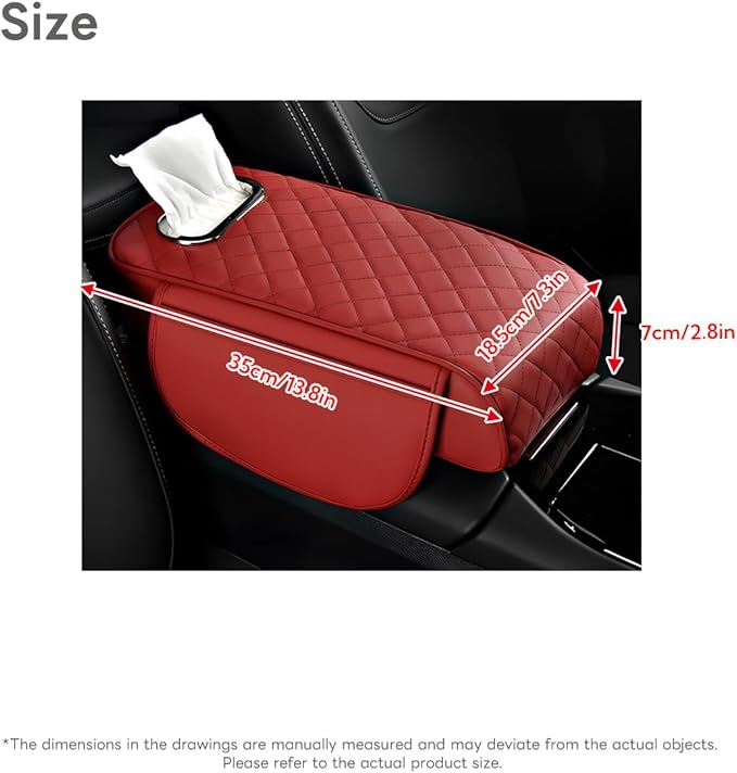 Civenhhd Car Armrest Pad, Universal Armrest Cushion Pad, Leather Armrest Box Pad