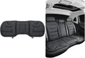 Bzxpk Skin-Friendly & Dirt-Repellent Leather Car Seat Cushion, Non-Slip PU Leather Seat Cover for Car, Office Chair & Travel, Breathable Comfort Cushion (Black, Rear Row)