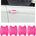 Ziciner 4 PCS Car Door Handle Sticker, Carbon Fiber Texture Auto Door Handle Protective Films, Anti-Scratches Door Side Handle Paint Guard, Universal Vehicle Accessories for Most Cars