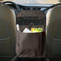 YoRise Seat Back Car Organizer, Large Capacity Oxford Fabric Car Storage Organizer with Pocket, Automotive Backseat Hanging Pet Barrier Protector Accessories for Document, Purse, Handbag (Brown)