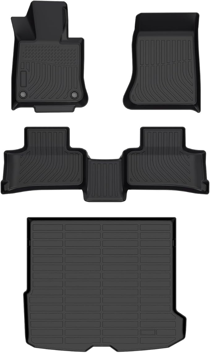 Cartist Floor Mats and Cargo Liner Fit for Mercedes Benz GLC 2023 2024 2025 (Not Fit Coupe) All Weather Anti-Slip Floor Mat for Benz GLC Accessories Heavy Duty Carpet Protection Black