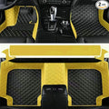 Custom Making Car Floor Mats Compatible with Audi BMW Mercedes-Benz Toyota Lexus Honda Infiniti Nissan Hyundai Kia All Models 2005-2026 (Yellow and Black White)