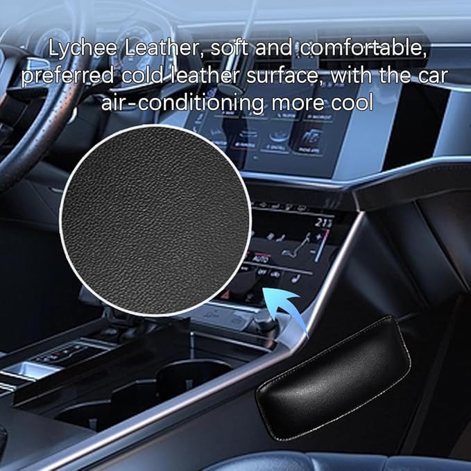 HAOBO 2PS Car Knee Cushion, Car Armrest Pad, Universal Car Center Console Cushion Pad Comfort Pillow, Automotive Interior Accessories Soft Leather Car Armrest Comfort Pillows Fits for Most Cars