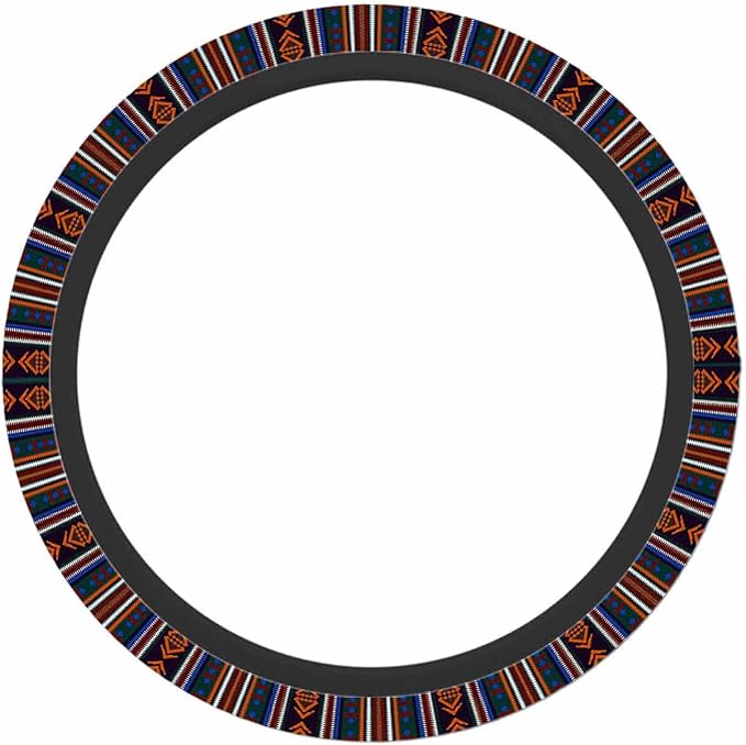 Ethnic Pattern Elastic Steering Wheel Cover Colorful Steering Wheel Cover Anti Slip Protective Case Universal Stretch Steering Protector