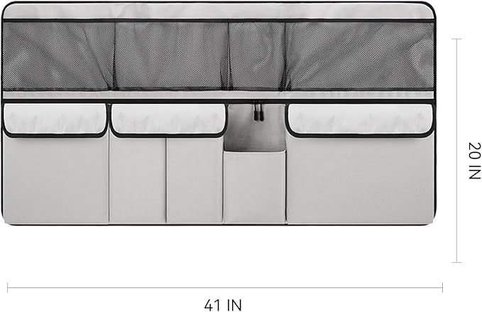 QIANKUNBAG Car Trunk Organizer, LARGE CAPACITY Car Storage Bag with 9 Pockets, 9X Upgraded Trunk Storage Organizer for Car, SUV, Truck, MPV