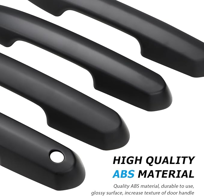 DLOVEG Upgraded Snap-on Door Handle Cover Compatible for 2019-2024 2025 Toyota Rav4 Accessories for Highlander 2020-2024 2025 No Adhesive Black Handle Protectors Matte Black