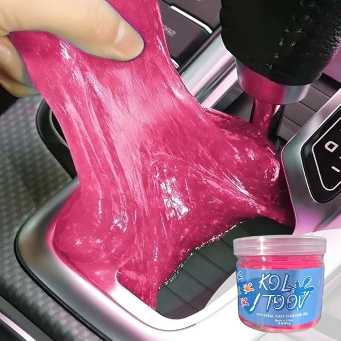 Ultimate Pink Car Cleaning Gel: Automotive Detailing Putty for Interior Care, Vent Cleaning, and Dust Removal Reusable Cleaning Slime for Car, Keyboard, and Camera, Car Travel Essentials