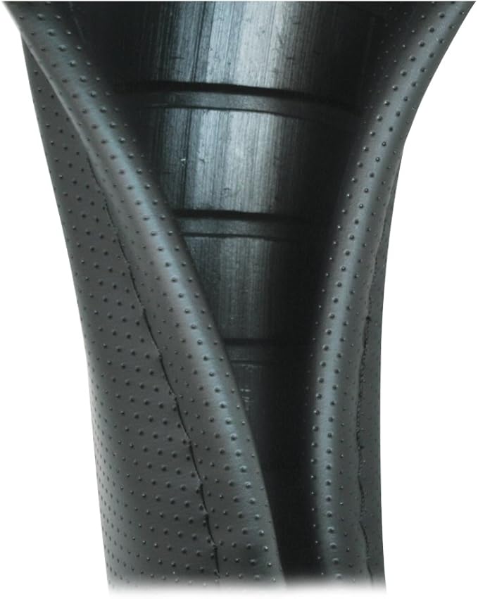 GG Grand General 54005 Black 18" Deluxe Steering Wheel Cover, Black w/black stitching