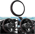 LoyaForba Car Steering Wheel Cover, Non-Slip Microfiber Leather Steering Wheel Cover, Breathable Vehicle Soft Handle Protector, Universal Automotive Interior Accessories for Women Men Girls (Red)