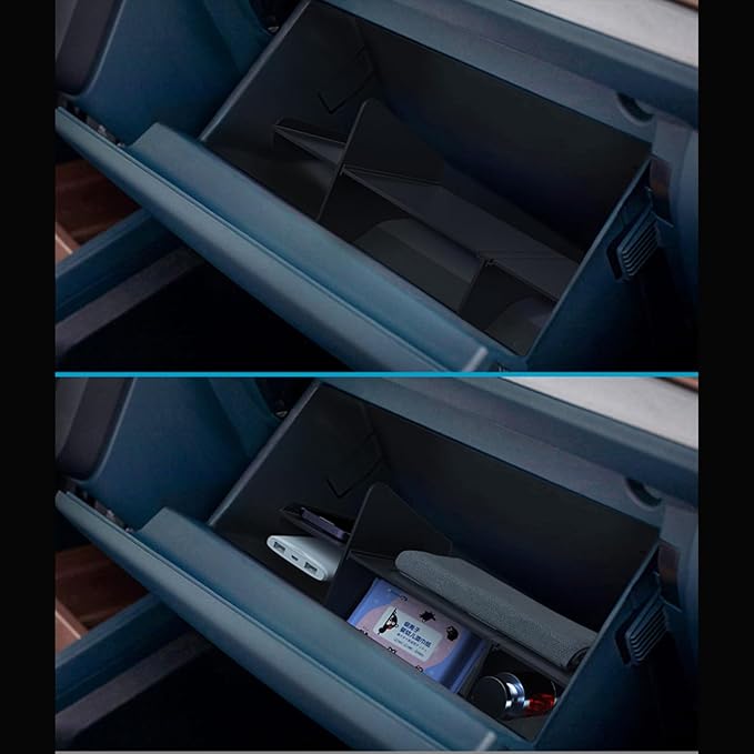 USSDE Glove Box Organizer for Ford Maverick 2022 2023 2024 2025 Car Storage Organizers Upgrade ABS GloveBox Insert Compartment Tray Partition Divide Space Accessories (Glove Box)