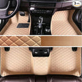 KaiLaiCarCustom Automotive Car Floor Mats for 99.99% Sedan SUV Sports Car Men Women Protection Full Coverage Pads Anti-Slip Leather Floor Lining… (Beige Mat Beige Line)