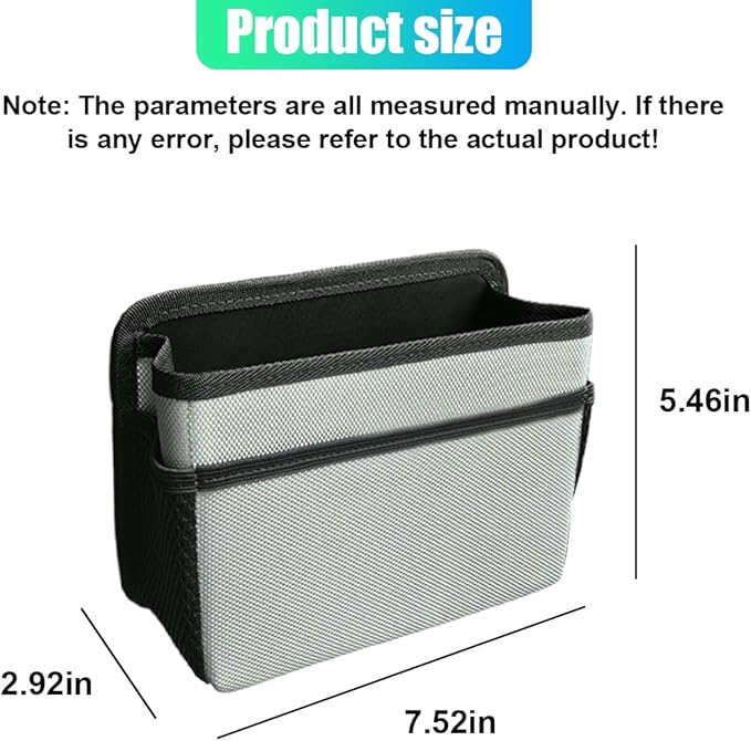 Car Trash Can, Foldable Waterproof Leather Trash Bin Garbage Organizer, Multi-Pocket Mini Hanging Storage Container, Universal Auto Interior Accessories for Cars, SUVs, Trucks (Grey)