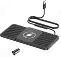 Car Phone Charging Pad for SUVs, 20W Fast Phone Replenisher, Non-Slip Flat Charging Mat, Compatible with Qi-Enabled Smartphones, Space-Saving, B Type-C Interface