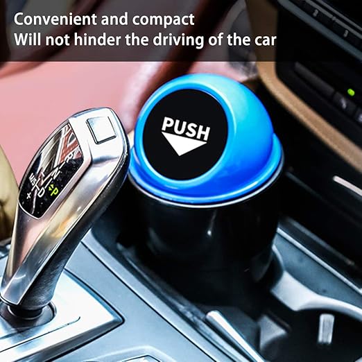 Cup Holder Trash can for car with Lid, Mini Garbage Cans for Back seat Leakproof Vehicle Automotive Cup Holder Car trashcan, Small Trash Bin for Automotive Office Home Kitchen (Black001)