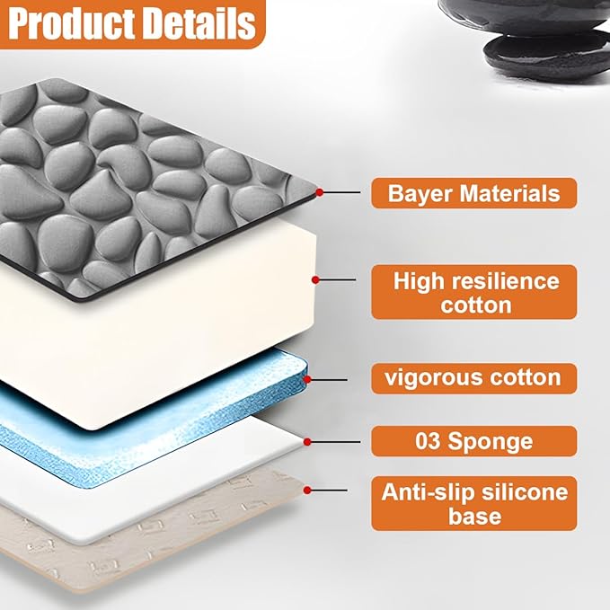 Car Seat Cover, Breathable Comfort Auto Seat Cushion Pad, All Seasons Non-Slip Car Front Driver Bottom Seat Protector, Universal Pressure Relief Accessory for Most Vehicle, Office (Grey)
