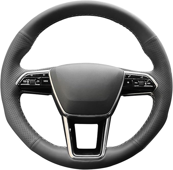 MEWANT DIY Hand Stitch on Artificial Leather Steering Wheel Wrap for Audi A6 A6 Allroad A7 RS 6 Avant RS 7 S6 A7