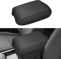 INTGET Center Console Cover for 2022-2025 2026 Nissan Frontier Accessories Leather Middle Console Cover Arm Rest Lid for Nissan Frontier Pro 4X Accessories S/SV/PRO-X/SL/Hardbody (Black Stitches)