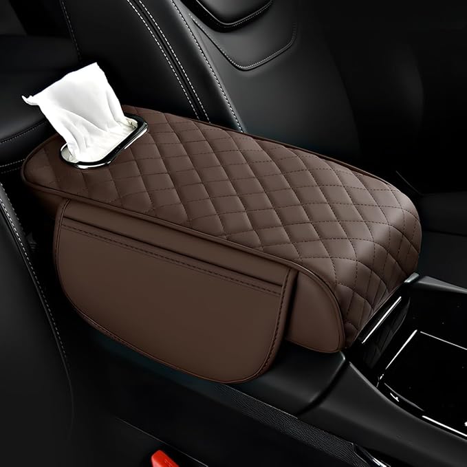 Civenhhd Car Armrest Pad, Universal Armrest Cushion Pad, Leather Armrest Box Pad