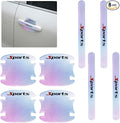 8PCS Laser Car Door Handle Protector, Anti-Scratch & Bumping Auto Door Bowl Protector with Reflective Design, Universal Self-Adhesive Vehicle Exterior Decoration Accessories(Sport)