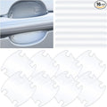16Pcs Car Door Handle Protectors, Universal Waterproof Anti-Scratches Car Door Cup Protector, Rearview Anti-Collision Bumper Trim Guard Sticker, Transparent