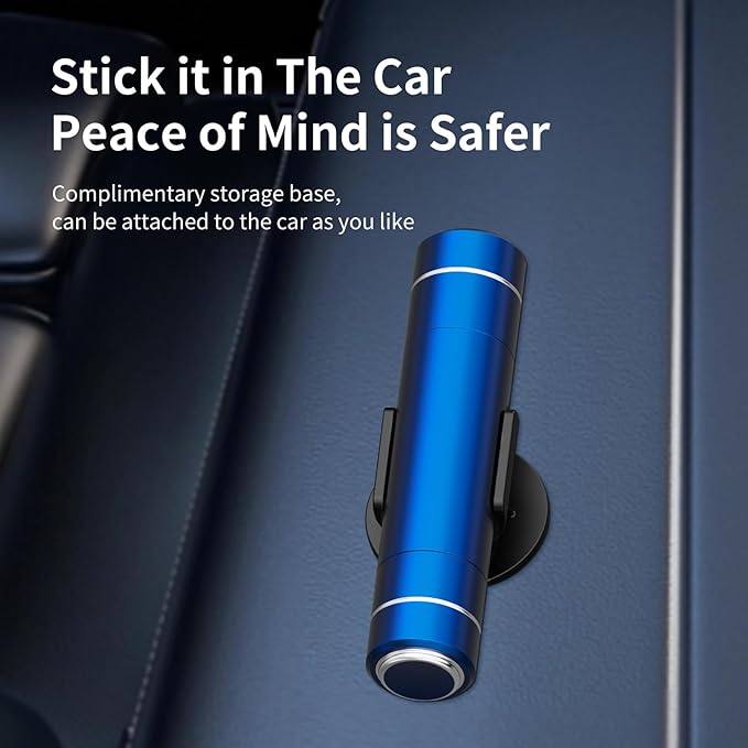HHXS Car Glass Breaker and Seatbelt Cutter 4 Pack,Car Window Breaker Tool,Portable Car Safety Hammer Escape Hammer with Tempered Glass Sample Universal Safe Hammer Emergency Hammer for Car(Blue)