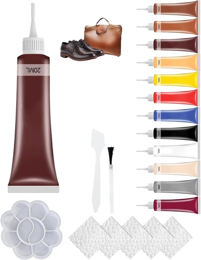 2026 Upgraded Advanced Leather Repair Gel, Multifunctional Leather Repair Kit for Car Seat Vinyl Repair Kit, Professional Leather Repair Coloured Cream Gel, Couch and Jacket Repair Kit (Brown*)