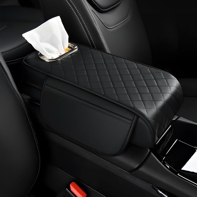 Civenhhd Car Armrest Pad, Universal Armrest Cushion Pad, Leather Armrest Box Pad