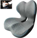Upgraded Seat Cushion Premium Ergonomic Memory Foam, Lumbar Support Pillow for Office Chair, Memory Foam Car Seat Cushion with L-Shaped Ergonomic Design for Car, Truck, Desk, Chairs, Office Seat