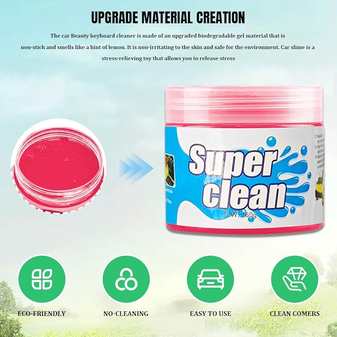 Car Cleaning Gel, Car Cleaning Supplies, Car Cleaning Putty, Universal Car Cleaning Kit Auto Detailing Tools Car Accessories Fit for Automotive, Keyboard, Camera, Printers (Pink, 1PCS)