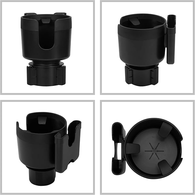 Large Size Car Cup Holder Expander with Cell Phone Holder Adjustable Base U-Shaped Slot Cup Holder Adapter Compatible with All Kinds of Cups and Bottles