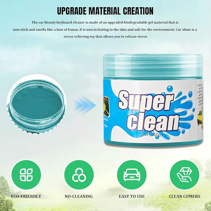 Car Cleaning Gel, Car Cleaning Supplies, Car Cleaning Putty, Universal Car Cleaning Kit Auto Detailing Tools Car Accessories Fit for Automotive, Keyboard, Camera, Printers (Blue, 1PCS)