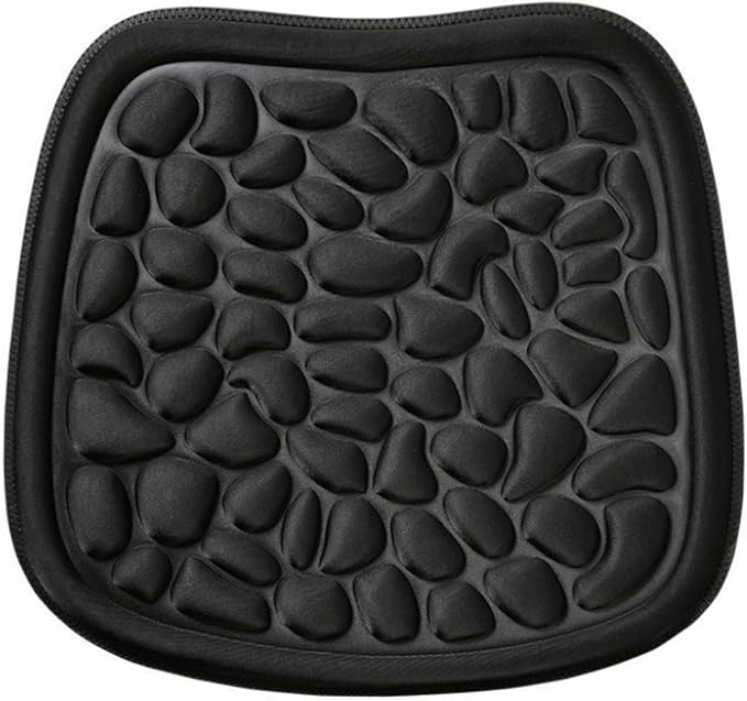Car Seat Cover, Breathable Comfort Auto Seat Cushion Pad, All Seasons Non-Slip Car Front Driver Bottom Seat Protector, Universal Pressure Relief Accessory for Most Vehicle, Office (Black)