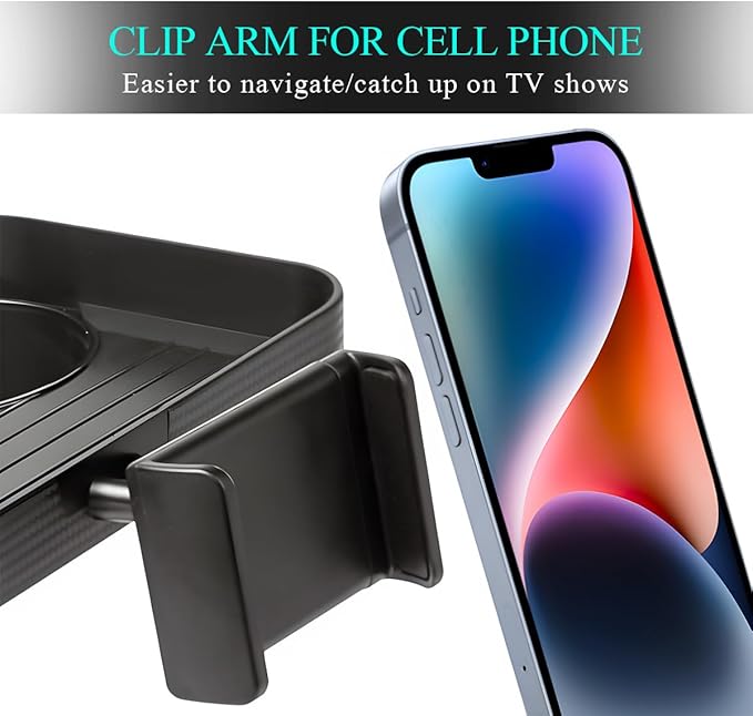 Car Cup Holder Tray, 3 in 1 Detachable Auto Cup Holder Tray Food Table with Phone Stand, Multi-Functional Cup Holder Anti-Slip Tray with Phone Holder, Car Accessories