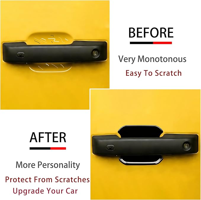 LIUQING Car Door Bowl Scratch Protector for Ford Bronco 2021-2025 4 Doors, Exterior Door Handle Bowl Cover Trim for Ford Bronco Accessories (Black)