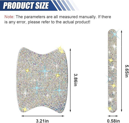10PCS Bling Car Door Handle Protector, Crystal Rhinestone Anti-Scratch Car Bowl Decoration Sticker Decal, Universal Auto Exterior Door Protective Covers Accessories for Women (Colorful)