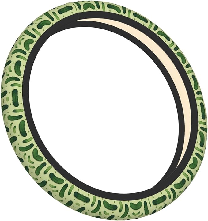 Pickles Pattern Car Steering Wheel Cover, 15 Inch Steering Wheel Cover Stylish Decor for Most Cars
