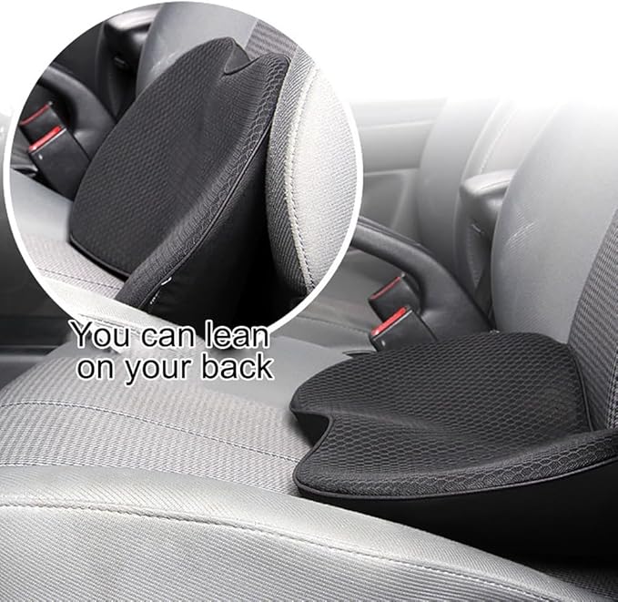Comfortable Memory Foam Car Seat Cushion with Lumbar Support for Long Road Trips and Office Days