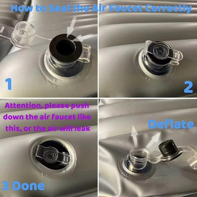 Inflatable Car Air Mattress Back Seat Bed with Air Pump, Universal Back Seat Gap Filler Pad Extender for SUV Camping Sleeping Travel Rest
