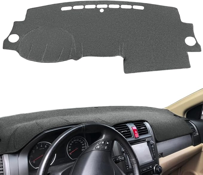 YIZ Dash Cover Mat Custom Fit for Honda CRV 2007 2008 2009 2010 2011,Dashboard Cover Cap Pad Carpet Protector (07-11 Dark Gray) Z09