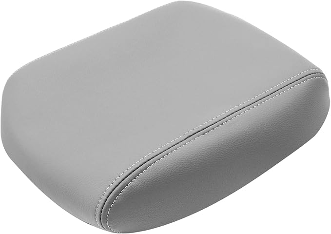 FZJDSD Gray Center Console Cover Armrest Cover Replacement Compatible with Honda Pilot 2009 2010 2011 2012 2013 2014 2015(The Leather Part Only)